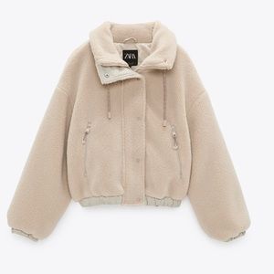 Zara Cropped Fleece Jacket